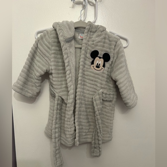 Disney | Pajamas | Disney Baby Gray Mickey Mouse Kids Robe | Poshmark